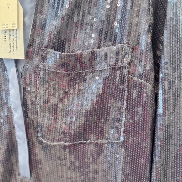 Pilcro Blue Sequin Long-Sleeve Dress NWT - Picture 4 of 5